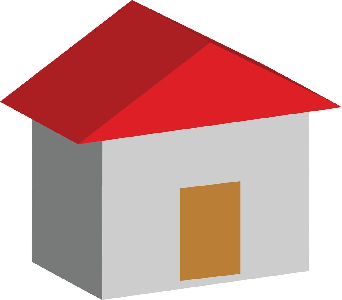 3D-Haus auf weißem Hintergrund. flacher Stil. 3D-Vektor für Ihr Website-Design, Logo, App, ui. Heimatsymbol. Haus abstraktes Immobilienzeichen. vektor