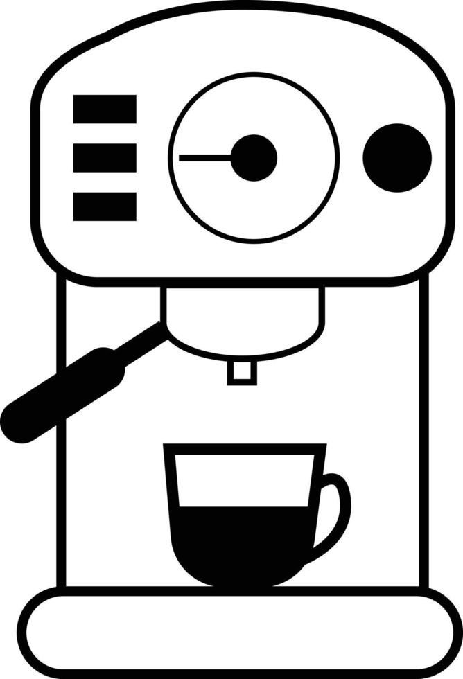 kaffemaskin ikon på vit bakgrund. kaffemaskin tecken. platt stil. vektor