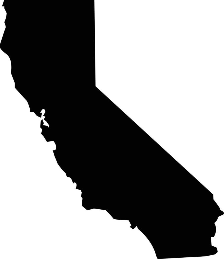Kalifornien kartikon på vit bakgrund. delstaten Kalifornien. vektor