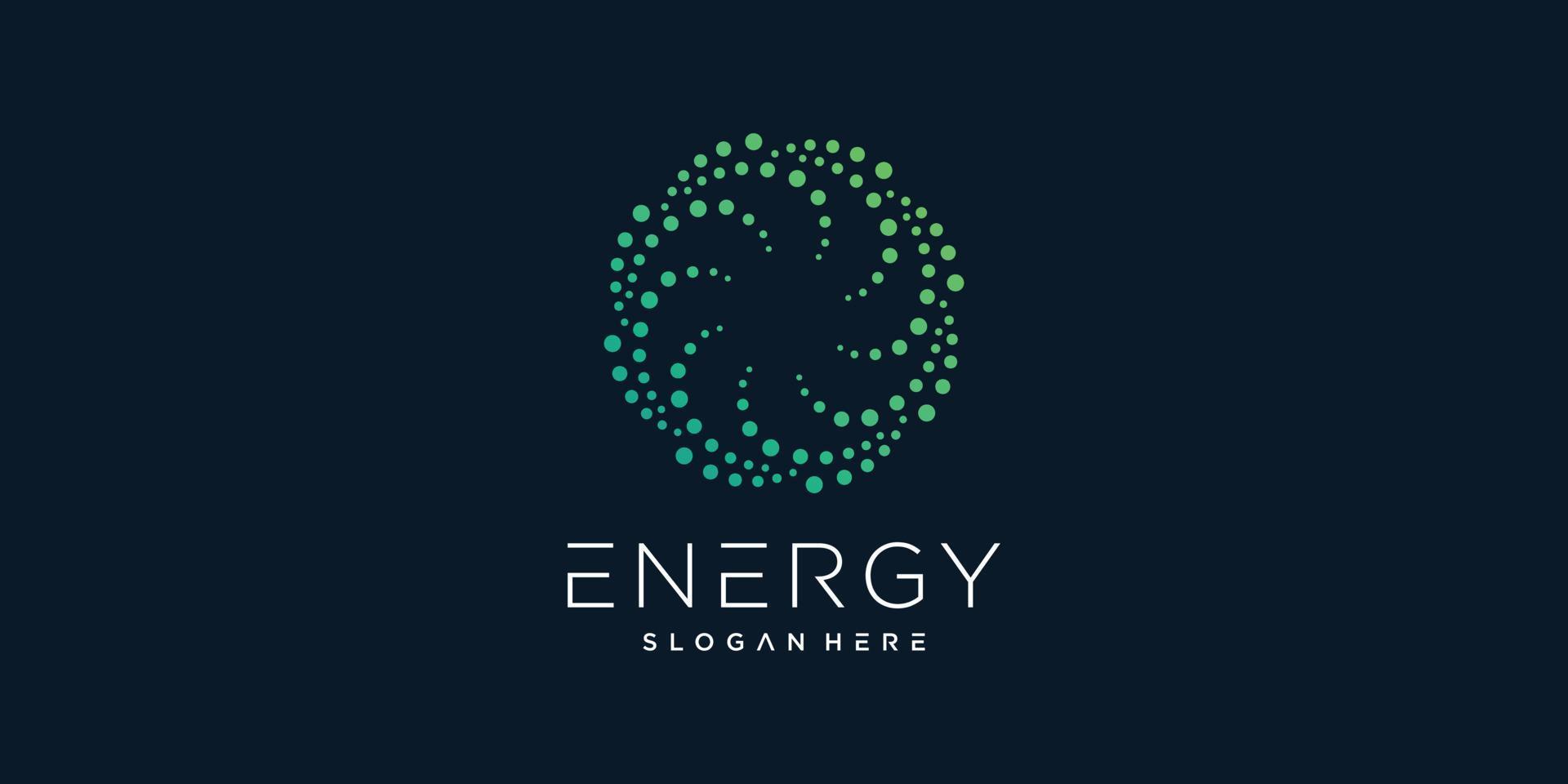 energi vektor ikon logotyp design med kreativ modern unik stil premium vektor