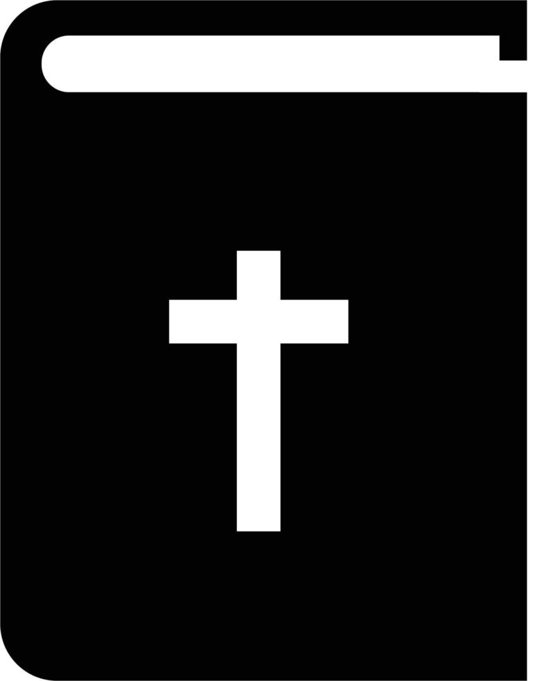 Bibelbuchsymbol auf weißem Hintergrund. flacher Stil. Symbol der heiligen Bibel. Religionszeichen. vektor