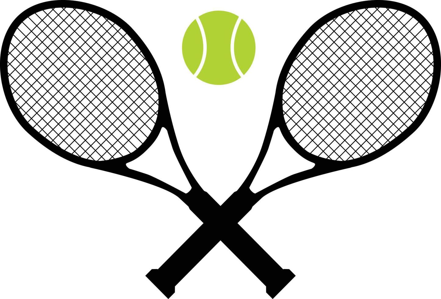 Tennis-Symbol auf weißem Hintergrund. Tennisbälle und Tennisschläger. Sportzeichen. Tennis-Logo. flacher Stil. vektor