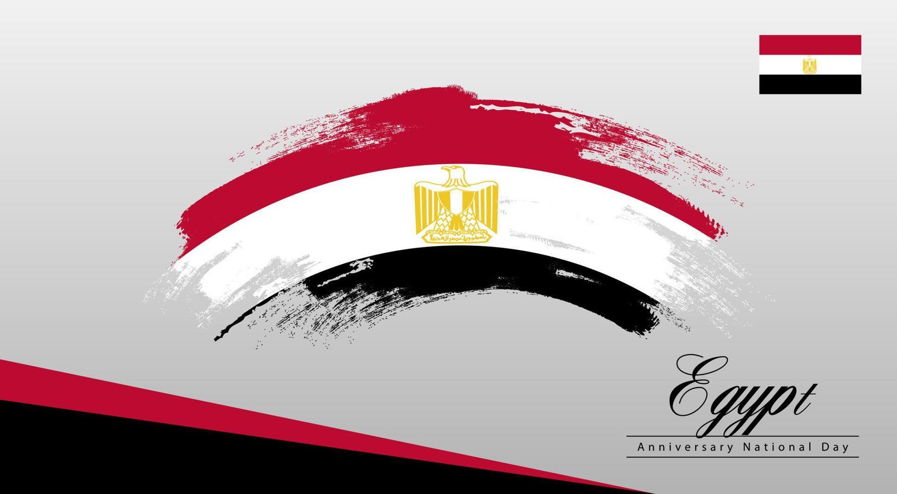 glad nationaldag egypten. banner, gratulationskort, flygblad design. affisch mall design vektor