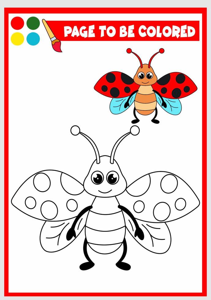 Malbuch für Kinder. Insekt vektor