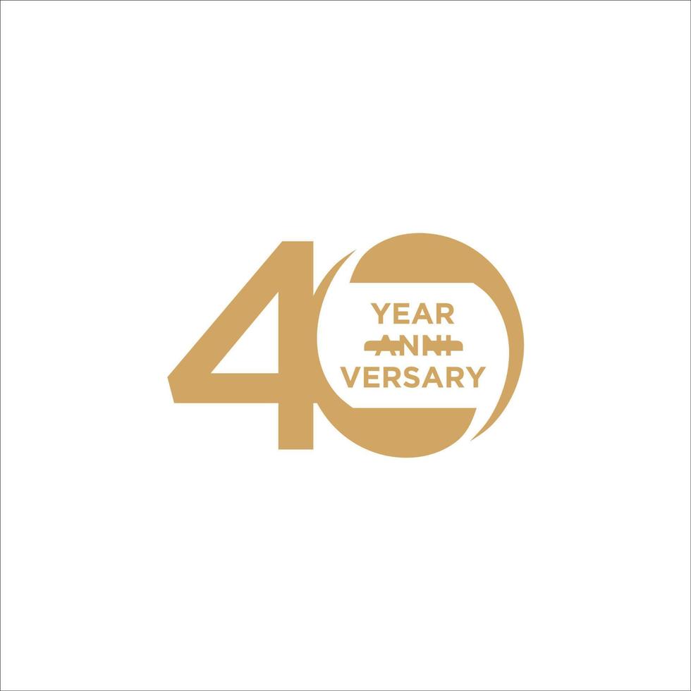 40-årsjubileum vektor