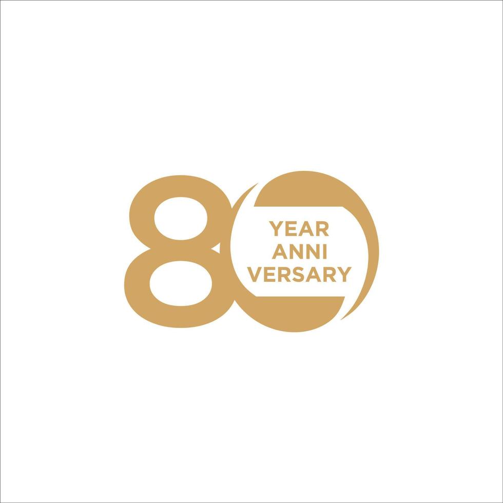 80 års jubileum vektor