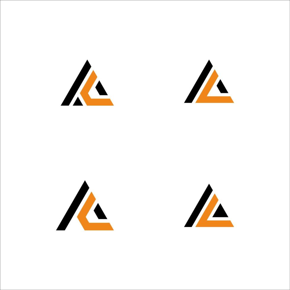 triangel set logotyp vektor mall. triangel design logotyp.