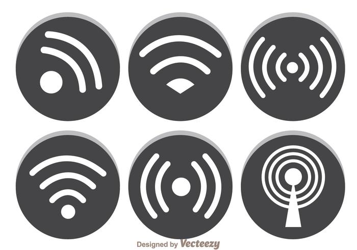 Grey Wifi Symbol vektor