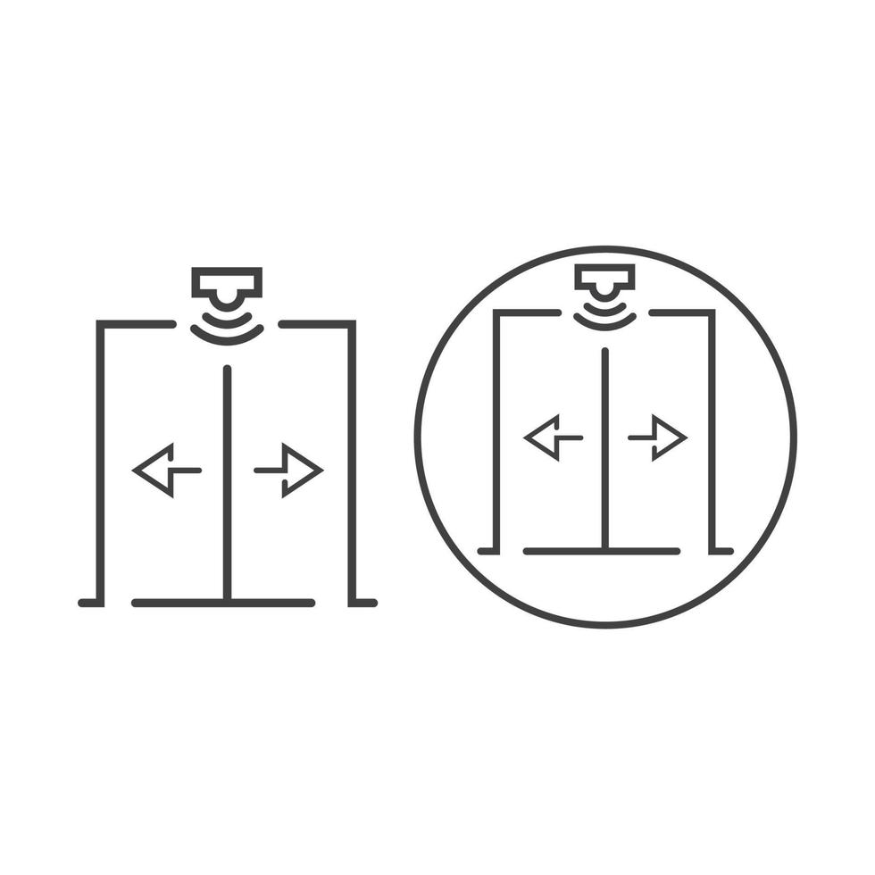 Tür-Symbol-Vektor-Illustration vektor