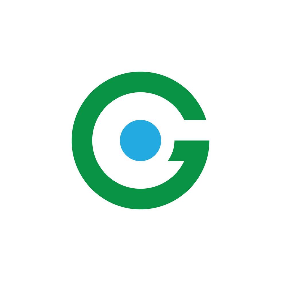 g Brief-Logo-Vorlage vektor