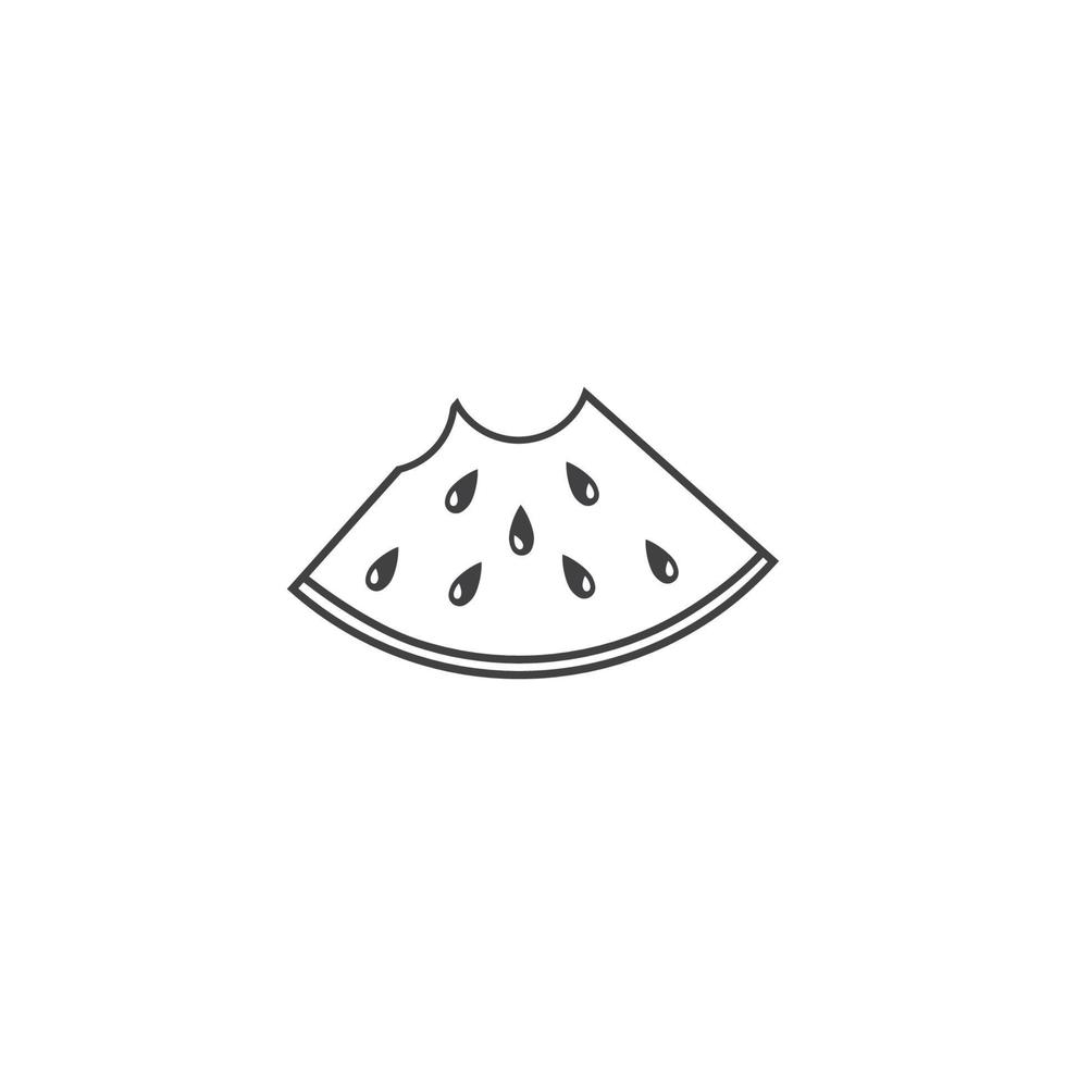 Scheibe Wassermelone Symbol vektor