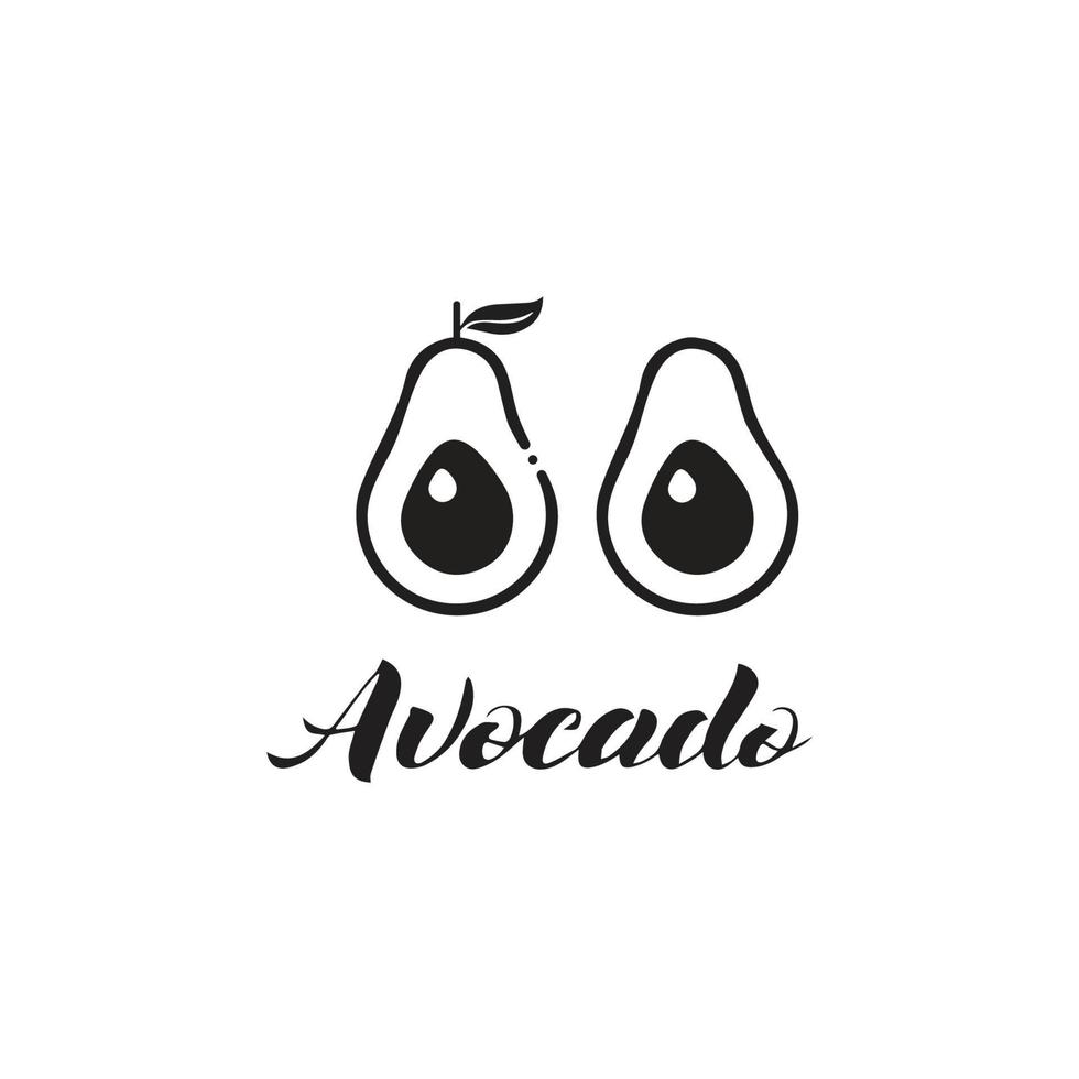 Avocado-Vektorsymbol-Illustrationsdesign vektor