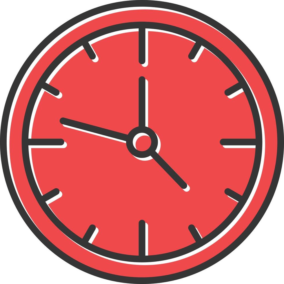 Wanduhr gefülltes Symbol vektor