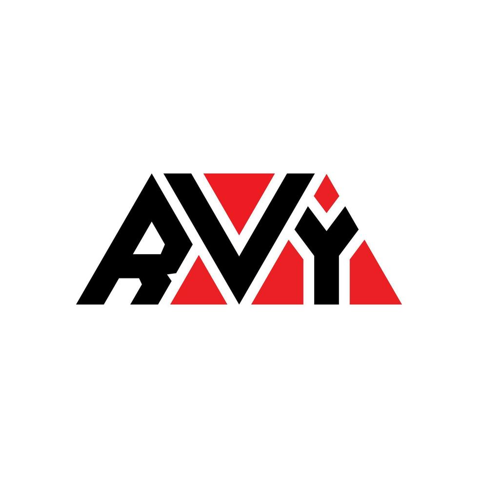 Rvy-Dreieck-Buchstaben-Logo-Design mit Dreiecksform. Rvy-Dreieck-Logo-Design-Monogramm. Rvy-Dreieck-Vektor-Logo-Vorlage mit roter Farbe. Rvy dreieckiges Logo einfaches, elegantes und luxuriöses Logo. rvy vektor