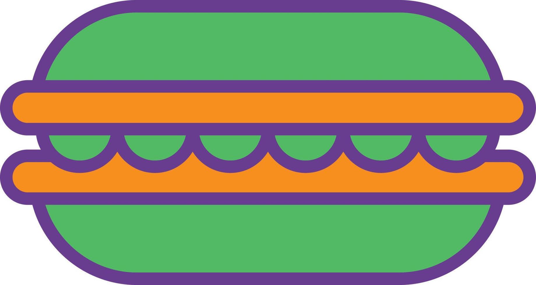 macaron linje fylld två färg vektor