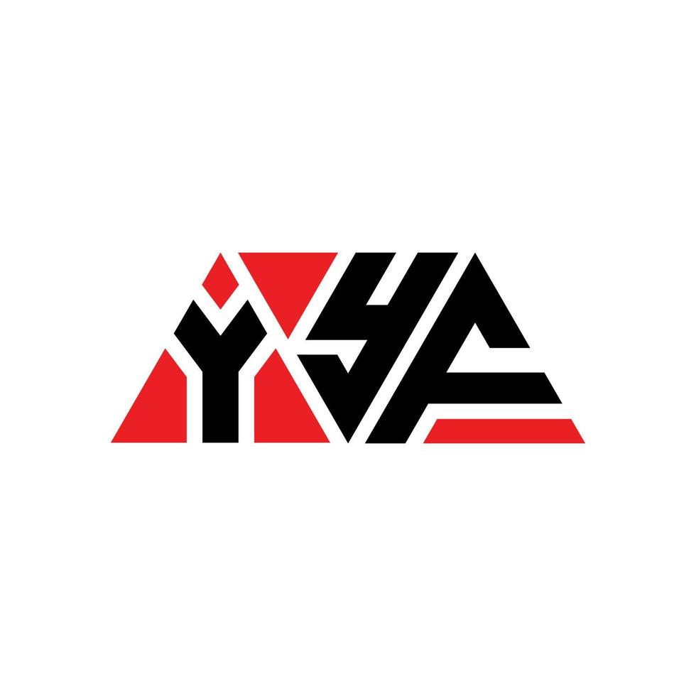 yyf-Dreieck-Buchstaben-Logo-Design mit Dreiecksform. yyf-Dreieck-Logo-Design-Monogramm. yyf-Dreieck-Vektor-Logo-Vorlage mit roter Farbe. yyf dreieckiges Logo einfaches, elegantes und luxuriöses Logo. yyf vektor