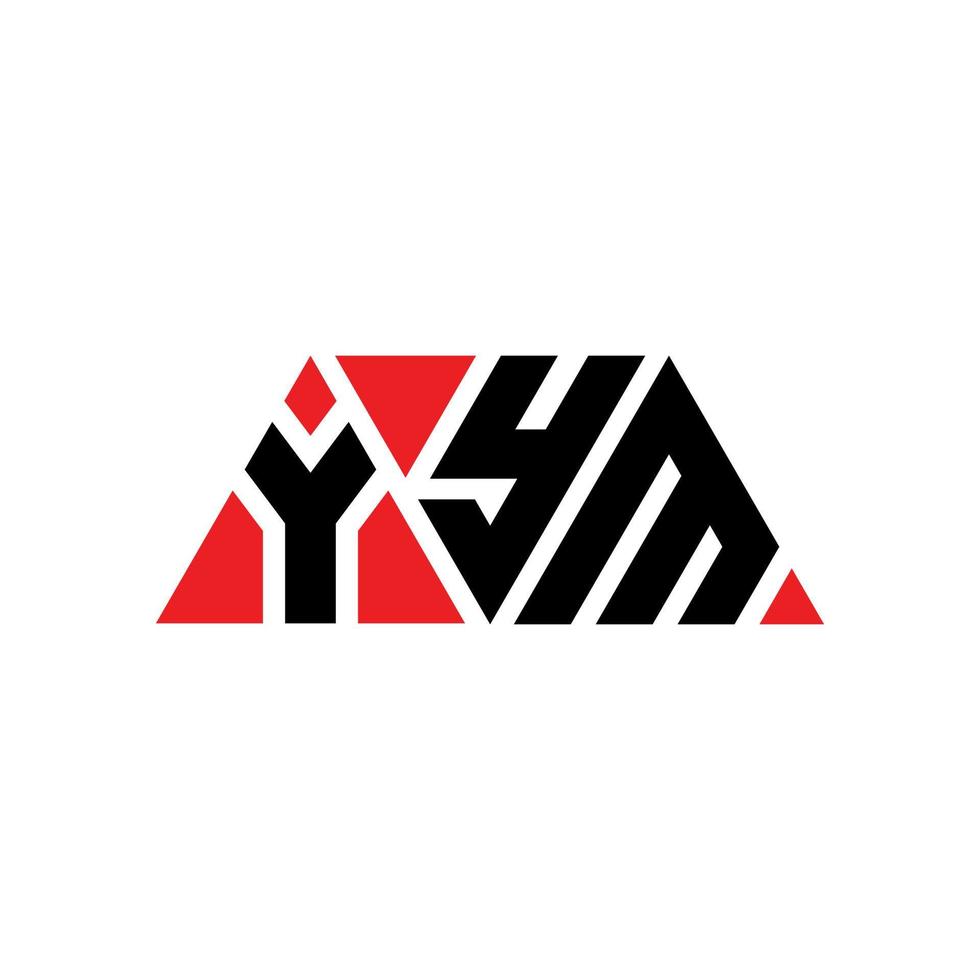 YYM-Dreieck-Buchstaben-Logo-Design mit Dreiecksform. YYM-Dreieck-Logo-Design-Monogramm. YYM-Dreieck-Vektor-Logo-Vorlage mit roter Farbe. yym dreieckiges Logo einfaches, elegantes und luxuriöses Logo. yym vektor