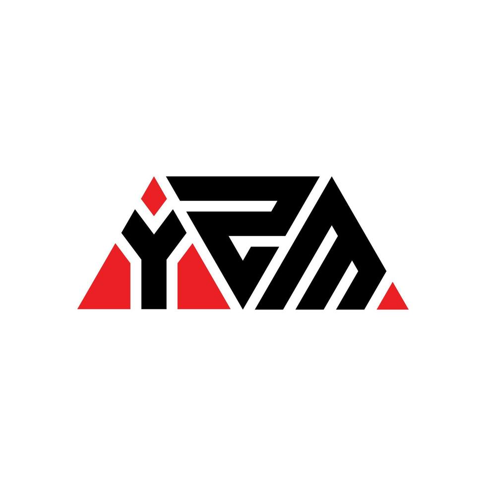 YZM-Dreieck-Buchstaben-Logo-Design mit Dreiecksform. YZM-Dreieck-Logo-Design-Monogramm. yzm-Dreieck-Vektor-Logo-Vorlage mit roter Farbe. yzm dreieckiges Logo einfaches, elegantes und luxuriöses Logo. yzm vektor