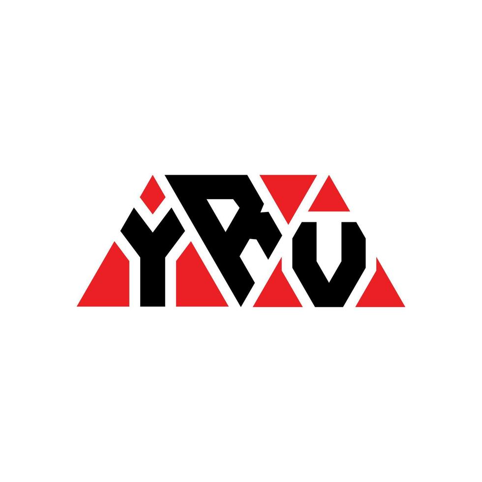 yrv Dreiecksbuchstaben-Logo-Design mit Dreiecksform. YRV-Dreieck-Logo-Design-Monogramm. YRV-Dreieck-Vektor-Logo-Vorlage mit roter Farbe. yrv dreieckiges logo einfaches, elegantes und luxuriöses logo. Jahr vektor