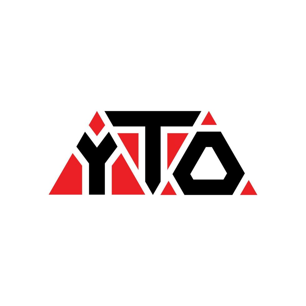 Yto-Dreieck-Buchstaben-Logo-Design mit Dreiecksform. yto-Dreieck-Logo-Design-Monogramm. Yto-Dreieck-Vektor-Logo-Vorlage mit roter Farbe. yto dreieckiges Logo einfaches, elegantes und luxuriöses Logo. ja vektor