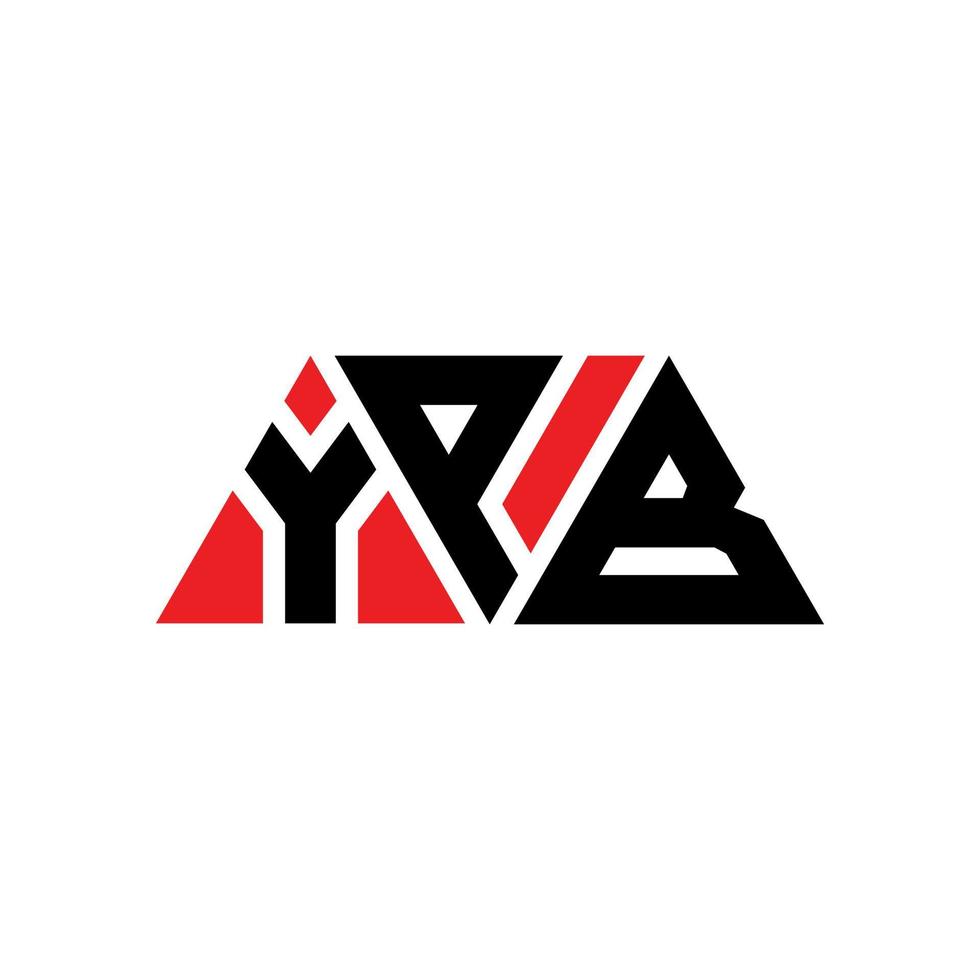 ypb Dreiecksbuchstaben-Logo-Design mit Dreiecksform. Ypb-Dreieck-Logo-Design-Monogramm. Ypb-Dreieck-Vektor-Logo-Vorlage mit roter Farbe. ypb dreieckiges Logo einfaches, elegantes und luxuriöses Logo. ypb vektor