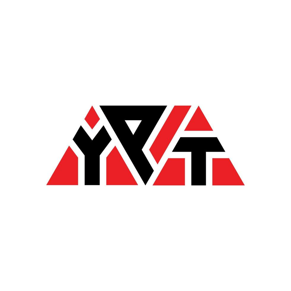 ypt-Dreieck-Buchstaben-Logo-Design mit Dreiecksform. ypt-Dreieck-Logo-Design-Monogramm. ypt-Dreieck-Vektor-Logo-Vorlage mit roter Farbe. ypt dreieckiges Logo einfaches, elegantes und luxuriöses Logo. ypt vektor