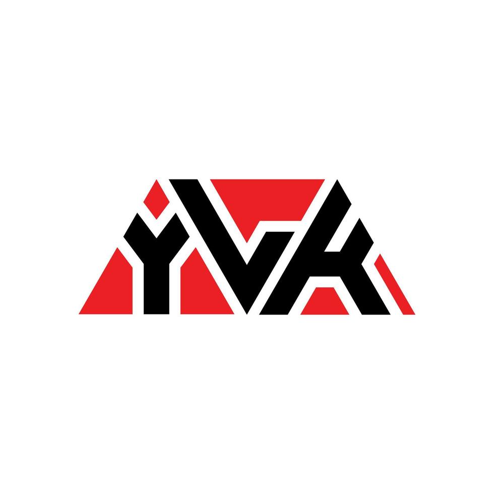 Ylk-Dreieck-Buchstaben-Logo-Design mit Dreiecksform. Ylk-Dreieck-Logo-Design-Monogramm. Ylk-Dreieck-Vektor-Logo-Vorlage mit roter Farbe. ylk dreieckiges logo einfaches, elegantes und luxuriöses logo. gelb vektor