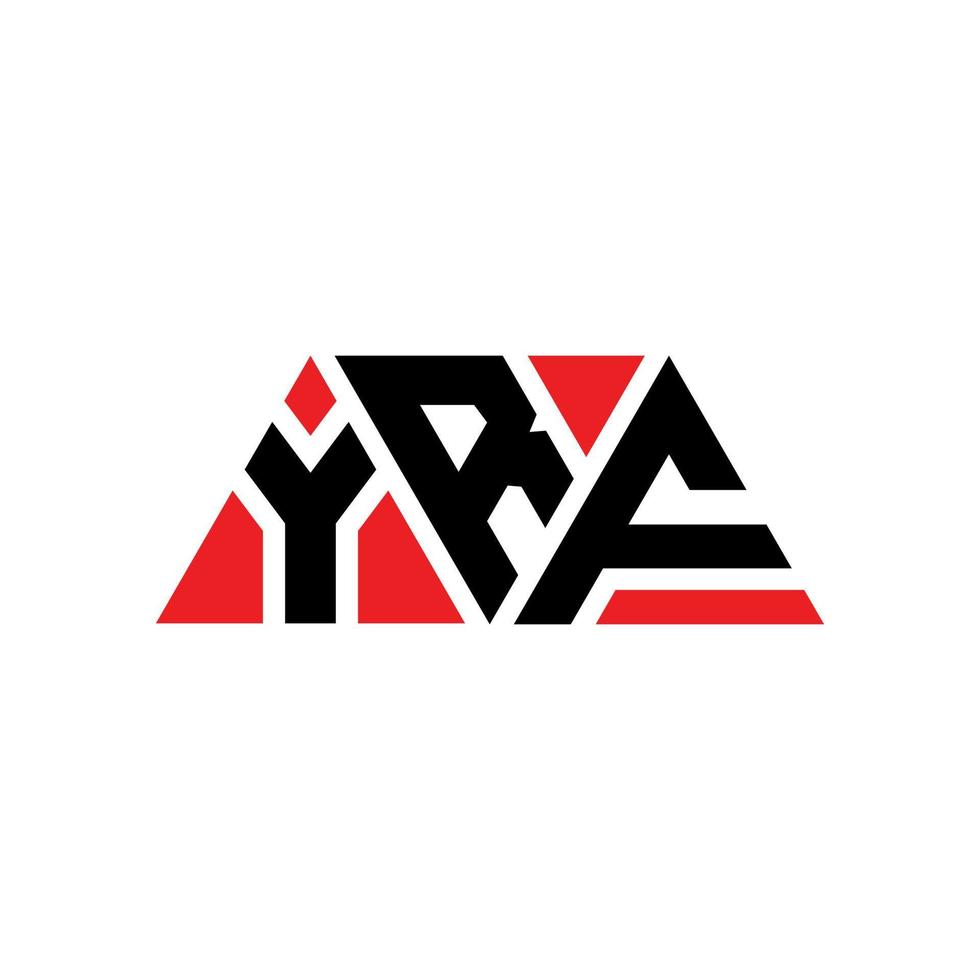 YRF-Dreieck-Buchstaben-Logo-Design mit Dreiecksform. YRF-Dreieck-Logo-Design-Monogramm. YRF-Dreieck-Vektor-Logo-Vorlage mit roter Farbe. yrf dreieckiges Logo einfaches, elegantes und luxuriöses Logo. yrf vektor