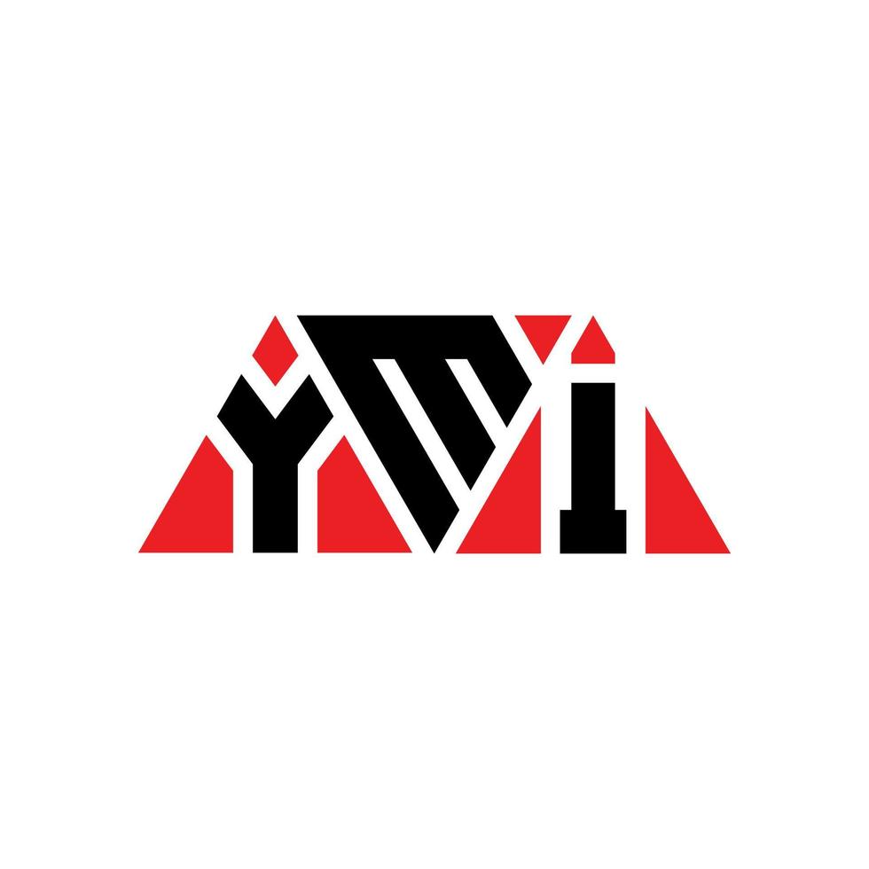 Ymi-Dreieck-Buchstaben-Logo-Design mit Dreiecksform. Ymi-Dreieck-Logo-Design-Monogramm. Ymi-Dreieck-Vektor-Logo-Vorlage mit roter Farbe. ymi dreieckiges Logo einfaches, elegantes und luxuriöses Logo. Ymi vektor