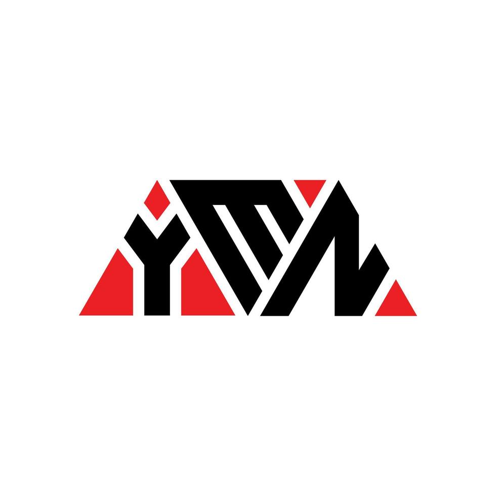 ymn Dreiecksbuchstaben-Logo-Design mit Dreiecksform. Ymn-Dreieck-Logo-Design-Monogramm. YMN-Dreieck-Vektor-Logo-Vorlage mit roter Farbe. ymn dreieckiges Logo einfaches, elegantes und luxuriöses Logo. ymn vektor