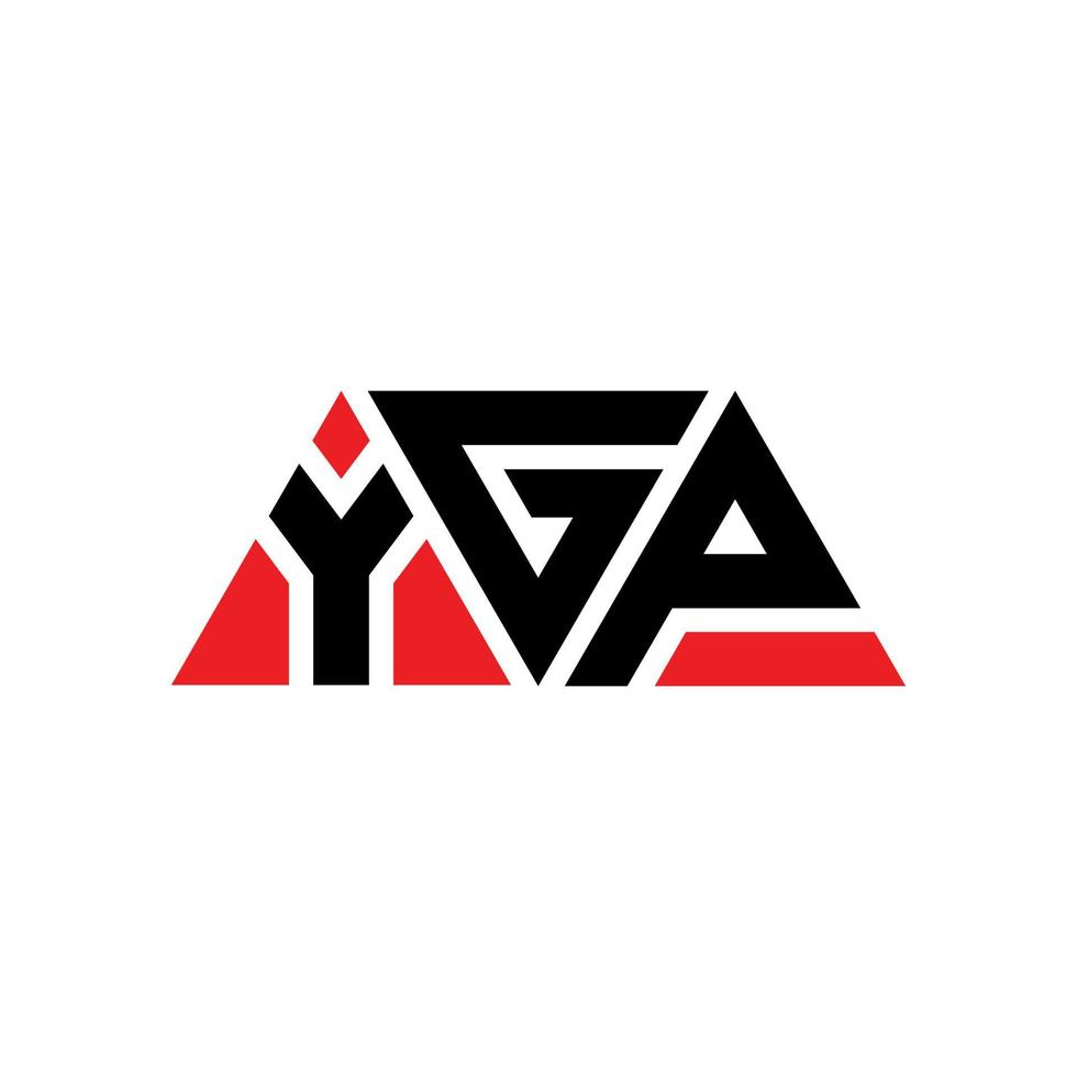 ygp-Dreieck-Buchstaben-Logo-Design mit Dreiecksform. YGP-Dreieck-Logo-Design-Monogramm. YGP-Dreieck-Vektor-Logo-Vorlage mit roter Farbe. ygp dreieckiges Logo einfaches, elegantes und luxuriöses Logo. jap vektor