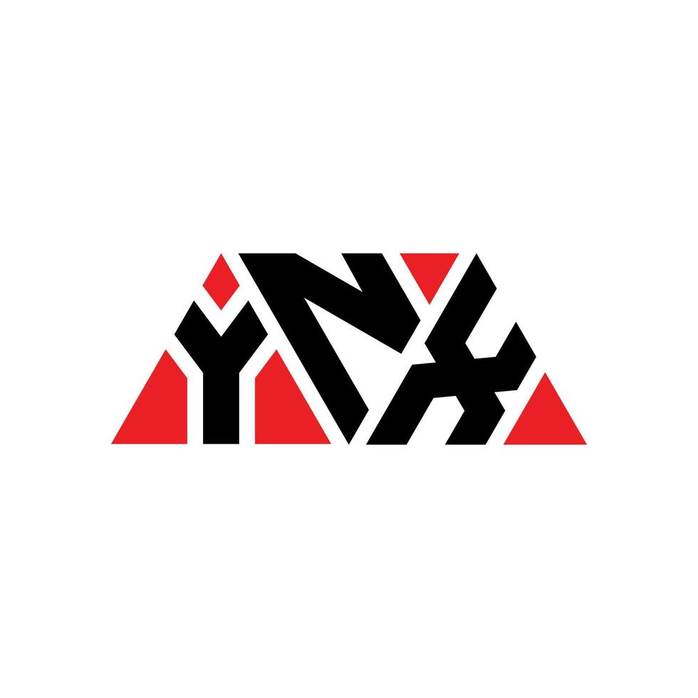 ynx-Dreieck-Buchstaben-Logo-Design mit Dreiecksform. ynx-Dreieck-Logo-Design-Monogramm. ynx-Dreieck-Vektor-Logo-Vorlage mit roter Farbe. ynx dreieckiges logo einfaches, elegantes und luxuriöses logo. ynx vektor