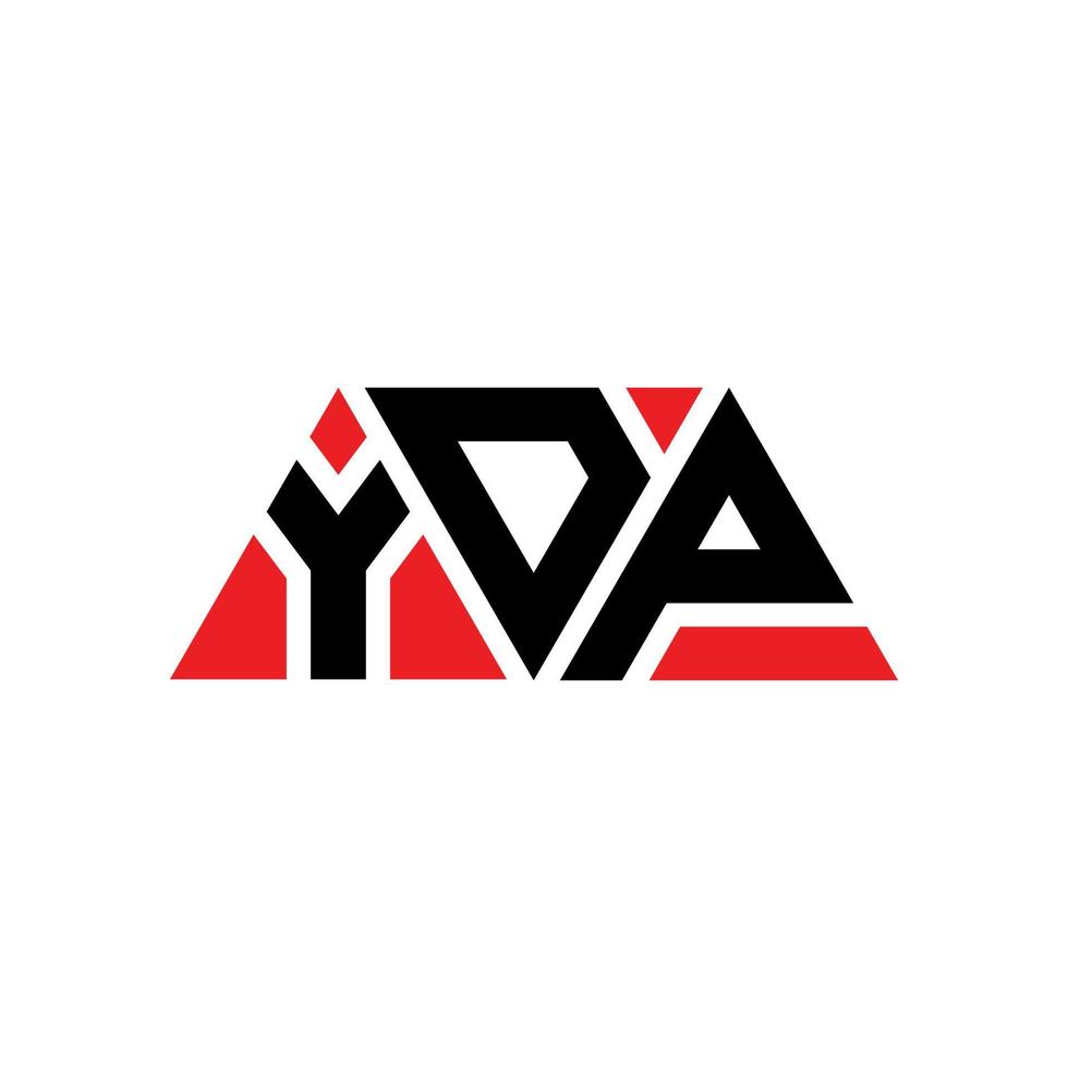 ydp-Dreieck-Buchstaben-Logo-Design mit Dreiecksform. YDP-Dreieck-Logo-Design-Monogramm. YDP-Dreieck-Vektor-Logo-Vorlage mit roter Farbe. ydp dreieckiges Logo einfaches, elegantes und luxuriöses Logo. YDP vektor