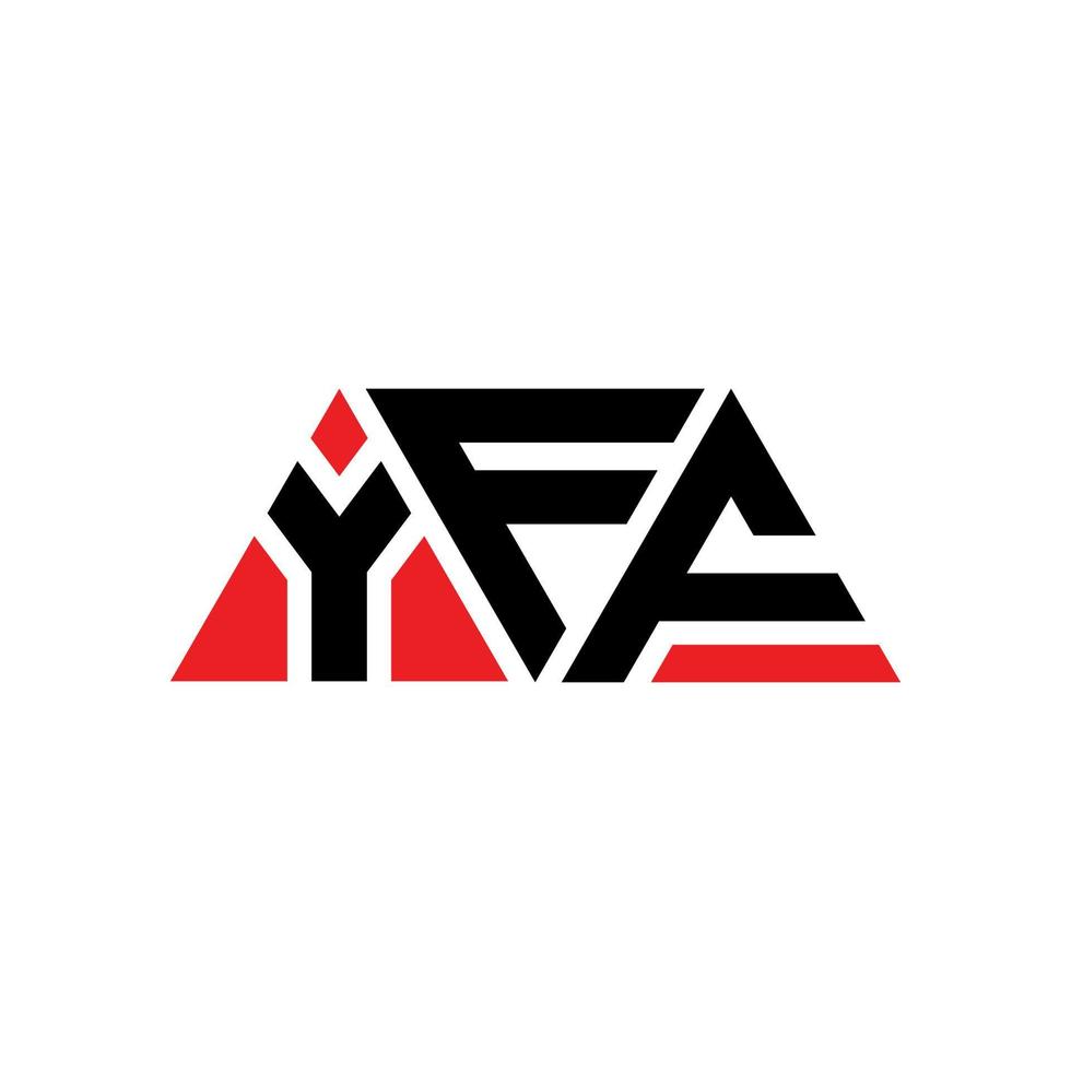 Yff-Dreieck-Buchstaben-Logo-Design mit Dreiecksform. yff-Dreieck-Logo-Design-Monogramm. Yff-Dreieck-Vektor-Logo-Vorlage mit roter Farbe. yff dreieckiges Logo einfaches, elegantes und luxuriöses Logo. yff vektor