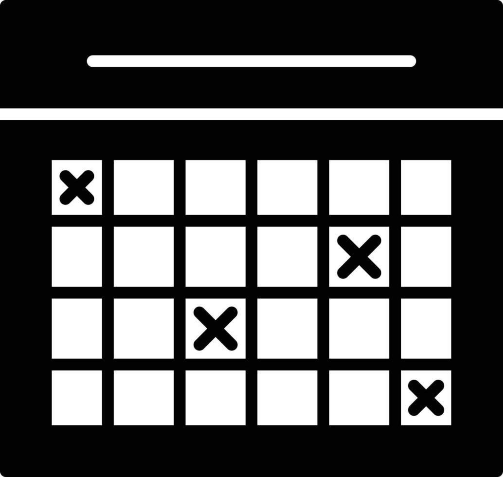 Symbol für Bingo-Glyphe vektor