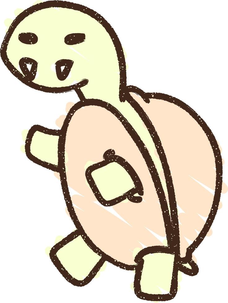 sköldpadda krita teckning vektor