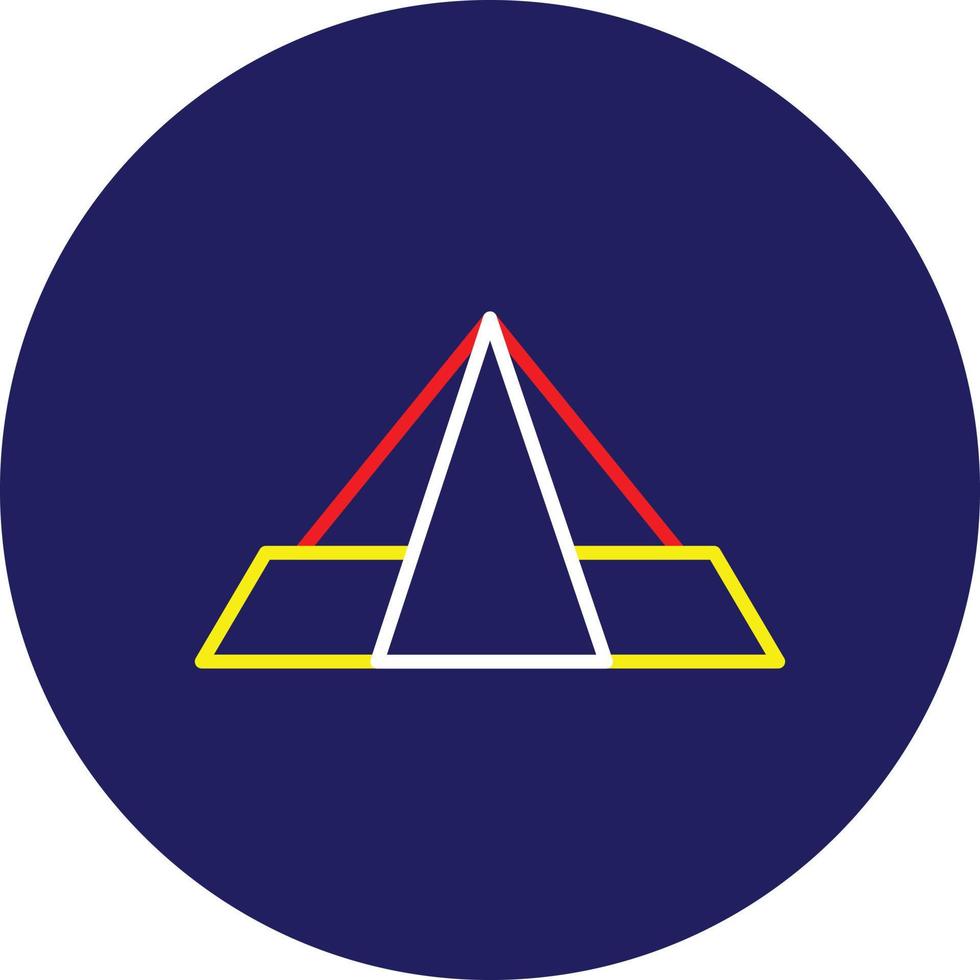 pyramidlinje flerfärgad vektor