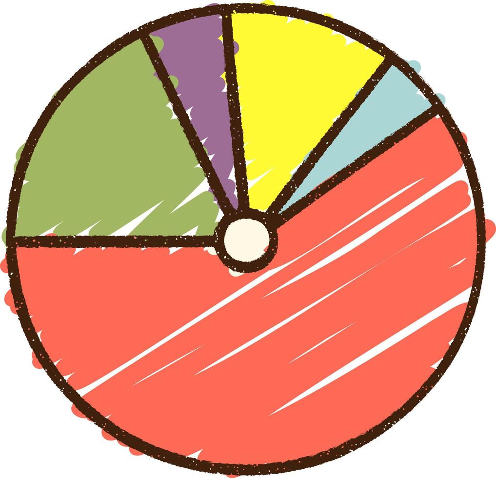 Kreisdiagramm Kreidezeichnung vektor