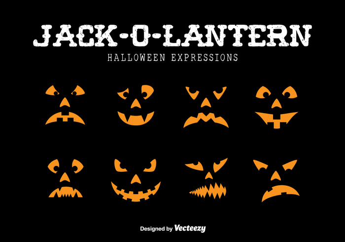 Jack-o-Laterne Ausdrücke vektor