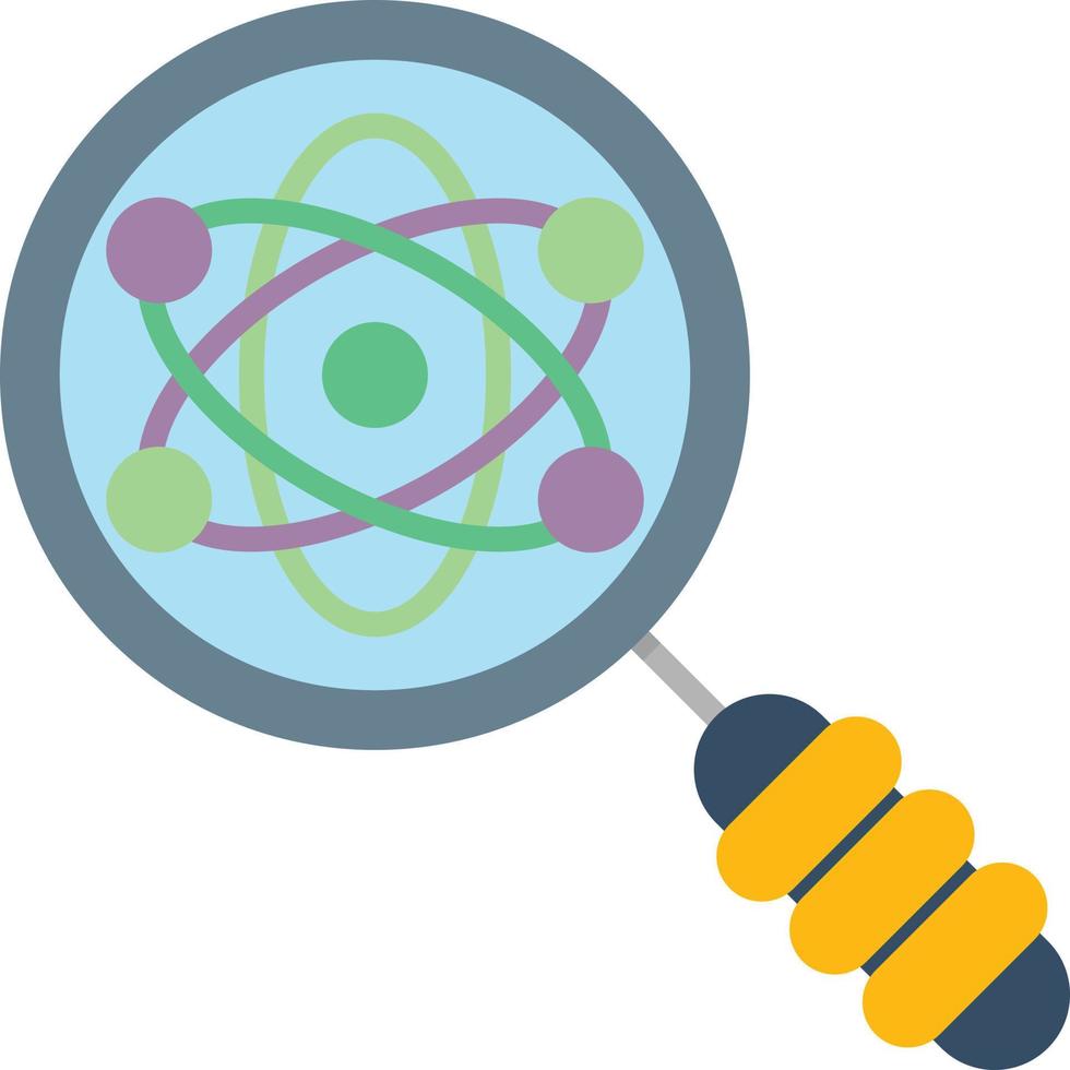 förstoringsglas platt ikon vektor