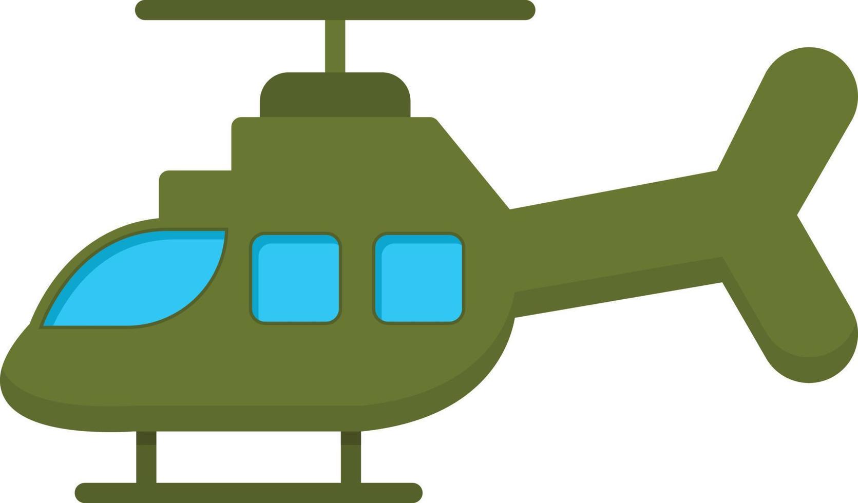 helikopter platt ikon vektor