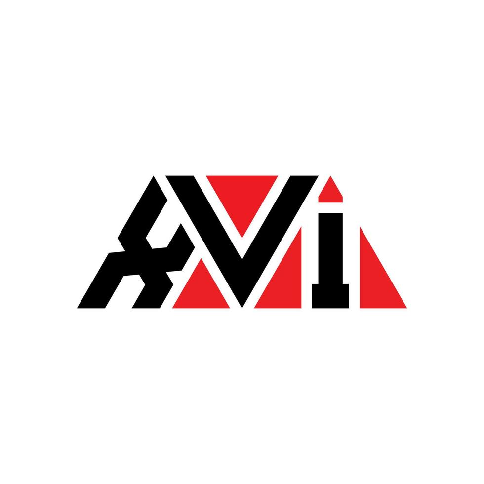 xvi Dreiecksbuchstaben-Logo-Design mit Dreiecksform. xvi-Dreieck-Logo-Design-Monogramm. xvi-Dreieck-Vektor-Logo-Vorlage mit roter Farbe. xvi dreieckiges Logo einfaches, elegantes und luxuriöses Logo. xvi vektor