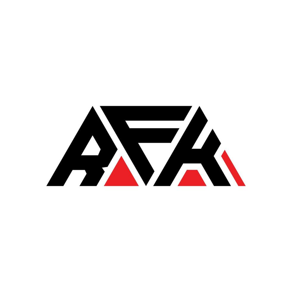 rfk-Dreieck-Buchstaben-Logo-Design mit Dreiecksform. RFK-Dreieck-Logo-Design-Monogramm. rfk-Dreieck-Vektor-Logo-Vorlage mit roter Farbe. rfk dreieckiges logo einfaches, elegantes und luxuriöses logo. rfk vektor