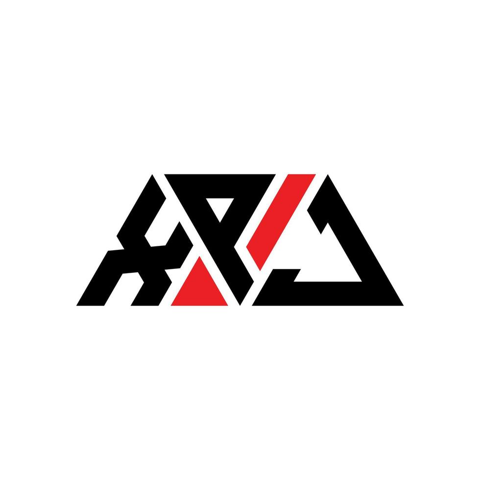 xpj-Dreieck-Buchstaben-Logo-Design mit Dreiecksform. XPJ-Dreieck-Logo-Design-Monogramm. xpj-Dreieck-Vektor-Logo-Vorlage mit roter Farbe. xpj dreieckiges Logo einfaches, elegantes und luxuriöses Logo. xpj vektor