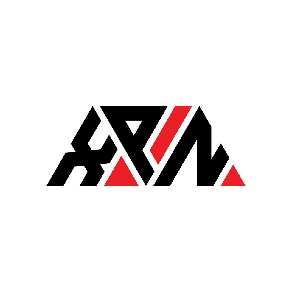 xpn-Dreieck-Buchstaben-Logo-Design mit Dreiecksform. XPN-Dreieck-Logo-Design-Monogramm. xpn-Dreieck-Vektor-Logo-Vorlage mit roter Farbe. xpn dreieckiges Logo einfaches, elegantes und luxuriöses Logo. xpn vektor