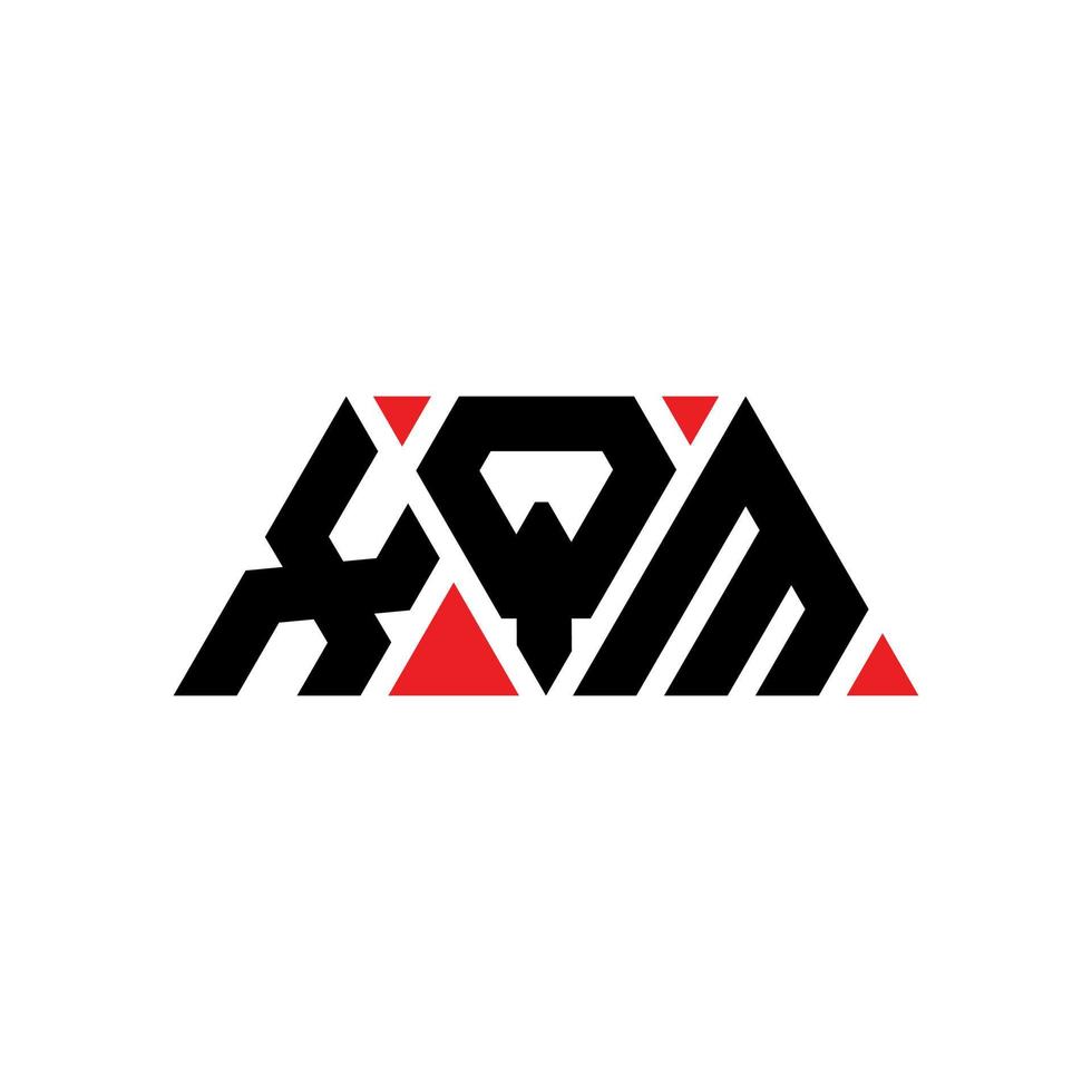 xqm Dreiecksbuchstaben-Logo-Design mit Dreiecksform. XQM-Dreieck-Logo-Design-Monogramm. XQM-Dreieck-Vektor-Logo-Vorlage mit roter Farbe. xqm dreieckiges Logo einfaches, elegantes und luxuriöses Logo. xqm vektor