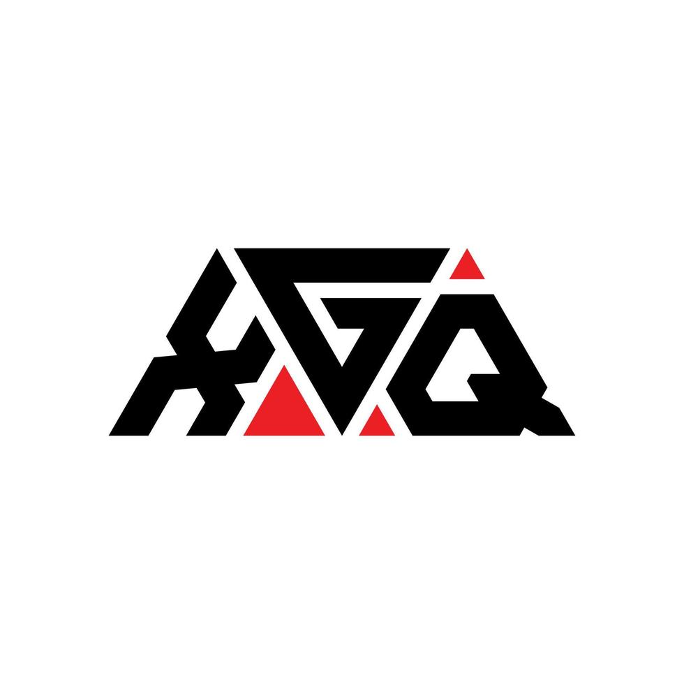 xgq triangel bokstavslogotypdesign med triangelform. xgq triangel logotyp design monogram. xgq triangel vektor logotyp mall med röd färg. xgq triangulär logotyp enkel, elegant och lyxig logotyp. xgq