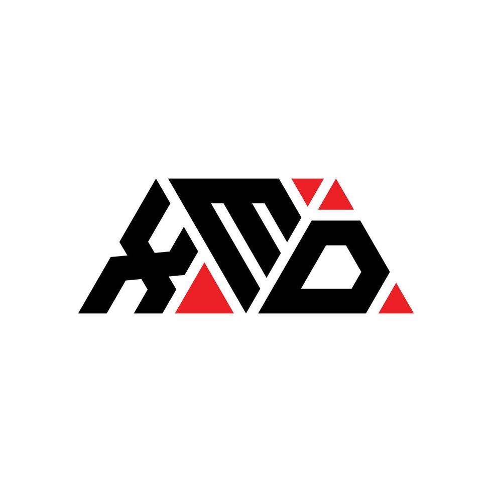 xmd-Dreieck-Buchstaben-Logo-Design mit Dreiecksform. xmd-Dreieck-Logo-Design-Monogramm. XMD-Dreieck-Vektor-Logo-Vorlage mit roter Farbe. xmd dreieckiges Logo einfaches, elegantes und luxuriöses Logo. xmd vektor