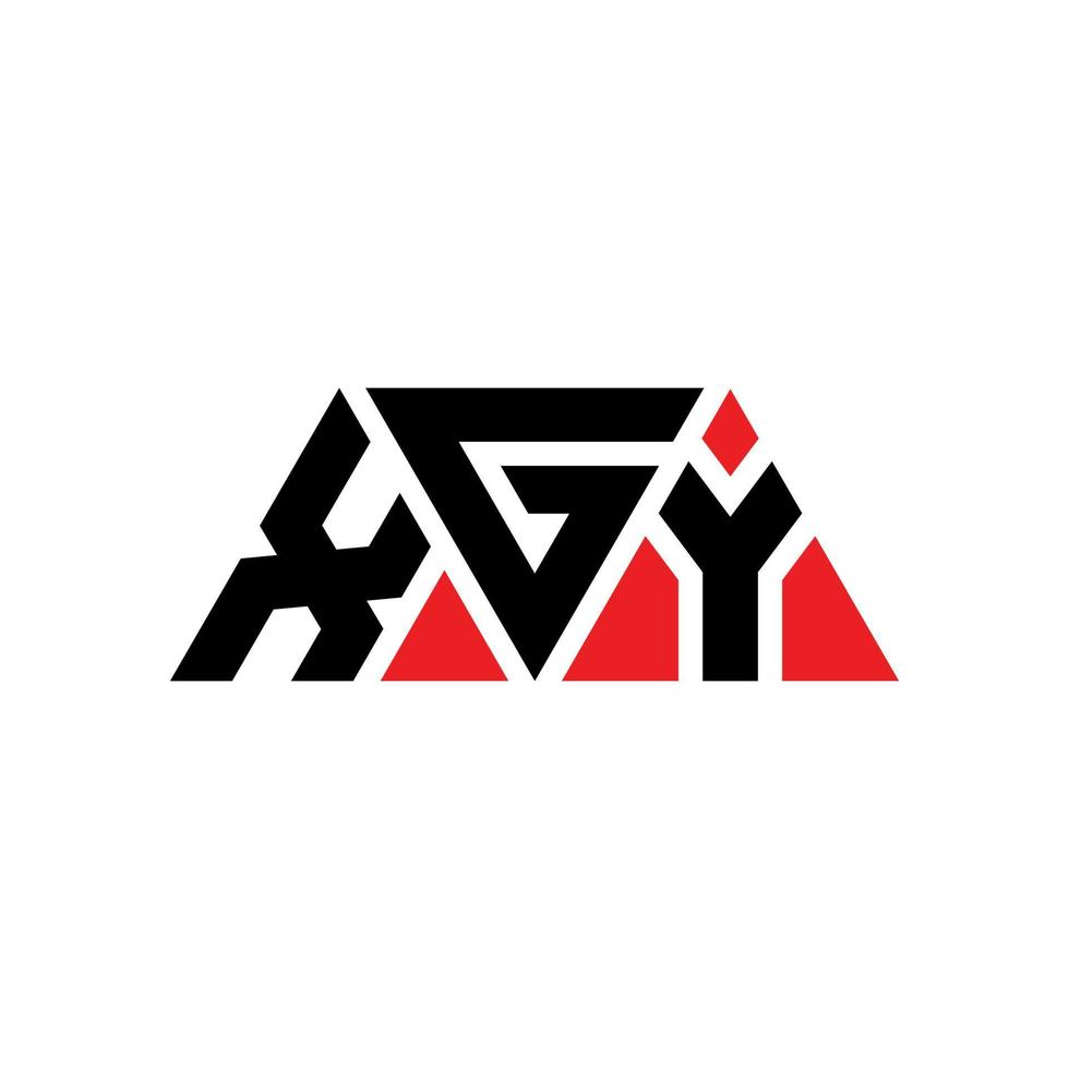 xgy-Dreieck-Buchstaben-Logo-Design mit Dreiecksform. Xgy-Dreieck-Logo-Design-Monogramm. Xgy-Dreieck-Vektor-Logo-Vorlage mit roter Farbe. xgy dreieckiges Logo einfaches, elegantes und luxuriöses Logo. xgy vektor