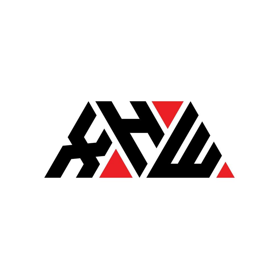 xhw Dreiecksbuchstaben-Logo-Design mit Dreiecksform. xhw-Dreieck-Logo-Design-Monogramm. xhw-Dreieck-Vektor-Logo-Vorlage mit roter Farbe. xhw dreieckiges Logo einfaches, elegantes und luxuriöses Logo. xhw vektor